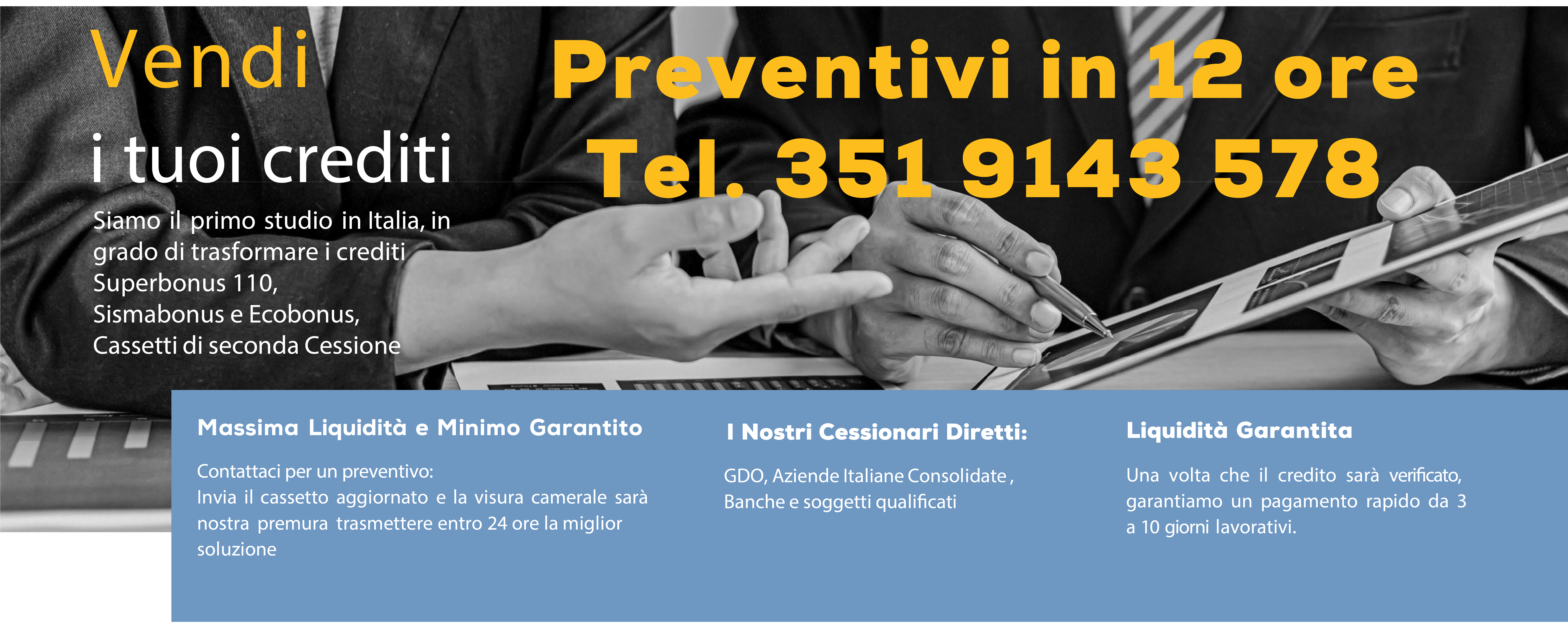 Vendi i tuoi crediti